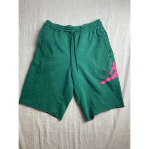 Nike Jordan Sweat Shorts Green Men S Pink Jumpman Streetwear Gorpcore Basketball